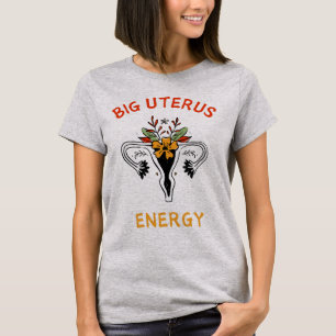 Camiseta Energia Feminista do Útero Grande
