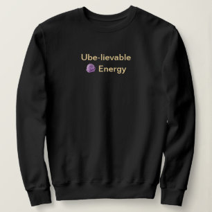 Camiseta Energia Incrível de Ube Piada Filipina: Preto