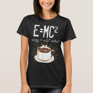 Camiseta Energia Leite Café Engraçado Química Ciência Pensa