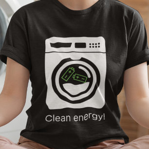 Camiseta Energia Limpa - Baterias no Washer