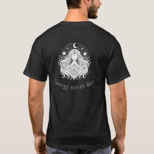 Camiseta Energia Nunca Mente – Citação de Design de Estilo 