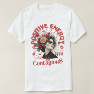 Camiseta Energia Positiva é Contagiosa - Reação Floral Vint