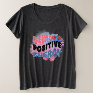 Camiseta Energia positiva radiada em bruto