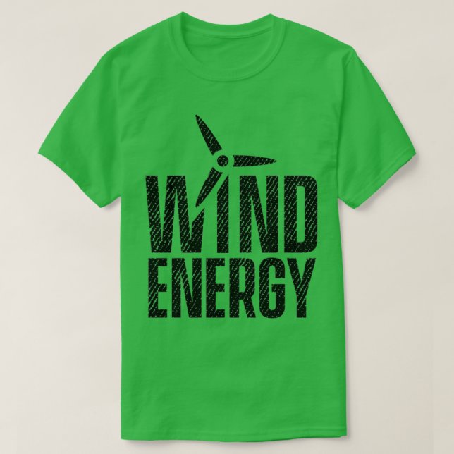 Camiseta Energia renovável com turbinas eólicas 13 (Frente do Design)