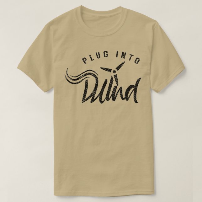 Camiseta Energia renovável com turbinas eólicas 4 (Frente do Design)