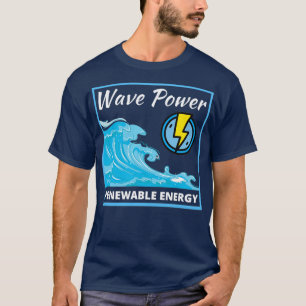 Camiseta Energia renovável de energia de onda
