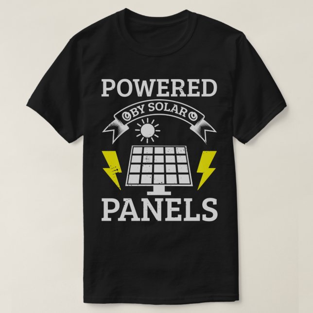 Camiseta Energia renovável do painel solar de energia solar (Frente do Design)