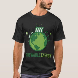 Camiseta Energia renovável Energia verde - Água eólica sola