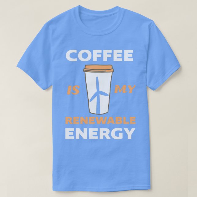 Camiseta Energia Renovável Espresso Latino Cappuccino Prime (Frente do Design)