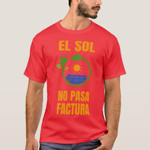 Camiseta Energia Solar do Sistema Solar Sun Sem Bill
