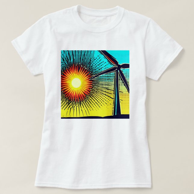 Camiseta Energia solar e eólica (Frente do Design)