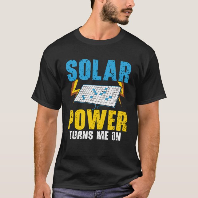Camiseta Energia Solar me excita com energia renovável sola (Frente)