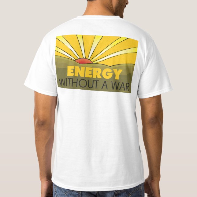 Camiseta Energia Solar Sem Guerra, Ambiente Sustentável (Verso)