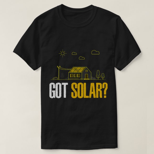 Camiseta Energia Solar Tem Painéis Solares Engraçado Energi (Frente do Design)