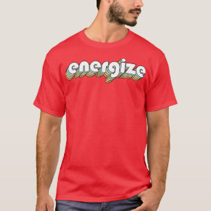 Camiseta Energize Estilo Desvanecido Da Tipografia Do Arco-