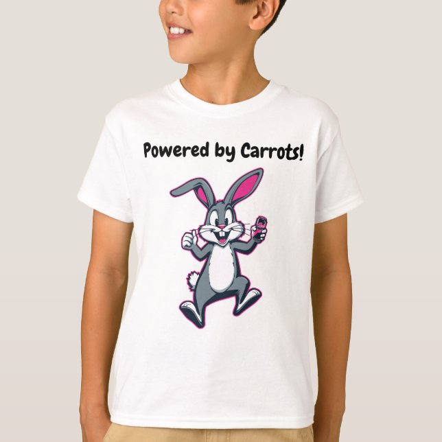 Camiseta Energy Bunny Kids Tee – Cute Rabbit Shirt (Frente)