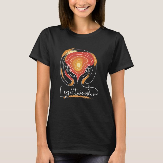 Camiseta Energy Chakra Holistic Healing Hands Lightworker R (Frente)