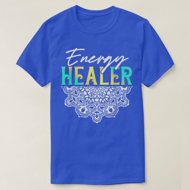 Camiseta Energy Healer Reiki Master Yoga Spiritual Chakra J (Frente do Design)