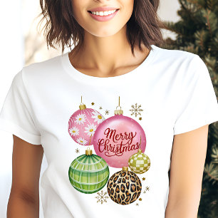 Camiseta Enfeite Alegre Natal Festa de Fim de Ano