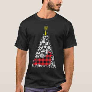Camiseta Enfeite de árvore de Natal de cachorro Corgi de Xa