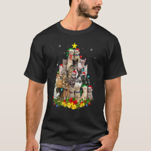 Camiseta Enfeite de árvore de Natal de gatos decoração 1