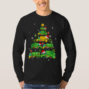 Camiseta Enfeite de Natal de Caminhão de Lixo para Meninos 