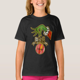 Camiseta Enfeite de Papagaio com Laço de Leopardo Nome Pers