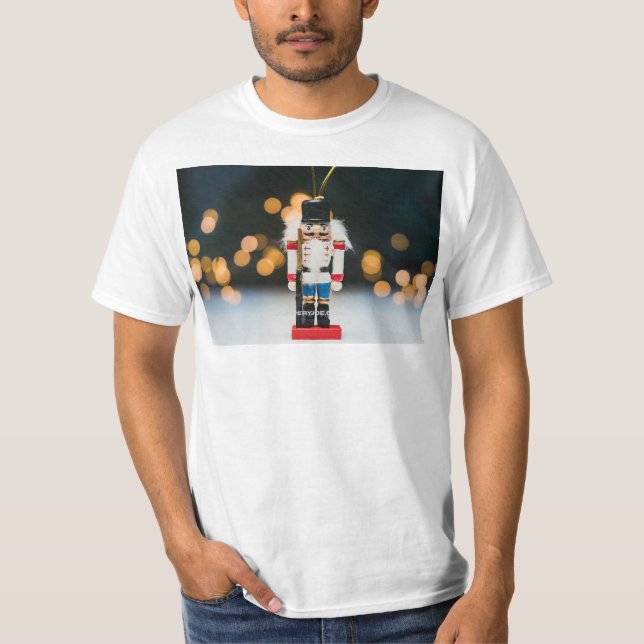 Camiseta Enfeite natalino quebra-nozes clássico do Slippery (Frente)