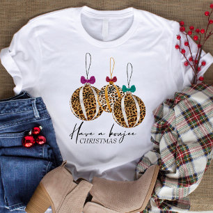 Camiseta Enfeites de Bolha com Estampa de Leopardo Boujee N