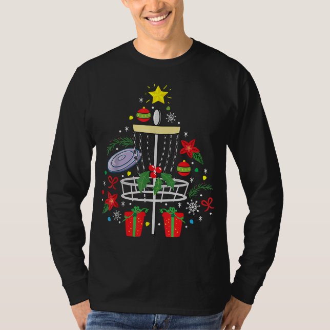 Camiseta Enfeites de natal de Golf de Disco, Árvore Funny G (Frente)