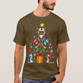 Camiseta Enfeites de natal De Hóquei Em Gelo, Engraçado Xma