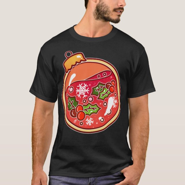 Camiseta Enfeites de natal de vidro (Frente)