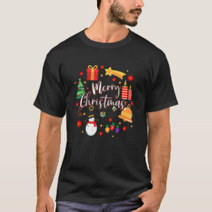 Camiseta Enfeites Feliz Natal Feliz Natal Decoração De