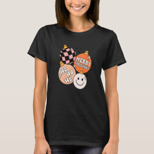 Camiseta Enfeites Groovy de Natal Lindos Enfeites de Natal 