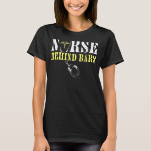 Camiseta Enfermagem atrás de Bares, homens de prisão correc