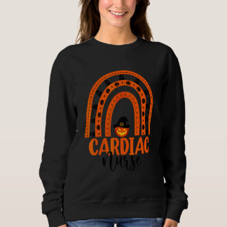 Camiseta Enfermagem Cardíaca Abóbora de Halloween Arco-íris