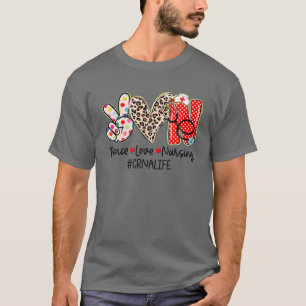 Camiseta Enfermagem com amor pela paz Enfermeira a vida na 