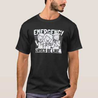 Camiseta Enfermagem  Cuidador Enfermeira de Emergência Hosp