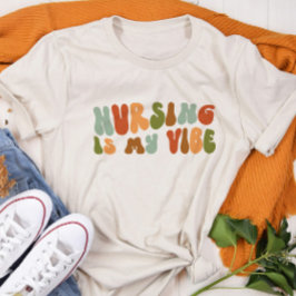 Camiseta Enfermagem De Groovy É A Minha Vibe, Saúde, Enferm