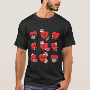 Camiseta Enfermagem de Namorados Enfermeiro Cardíaco Conver