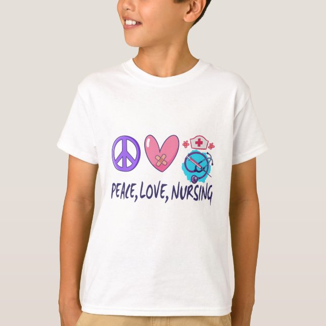 Camiseta Enfermagem do Amor pela Paz (Frente)