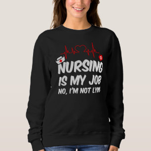 Camiseta Enfermagem é o meu emprego Enfermeira Engraçada no
