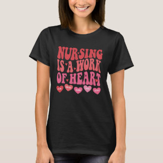 Camiseta Enfermagem É Um Trabalho Do Coração Garotas Mulher