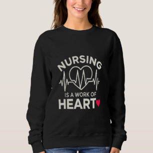 Camiseta Enfermagem É Uma Obra De Coração. Gráfico cardíaco