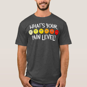 Camiseta Enfermagem Enfermeira Gráfico De Escala De Dor Qu