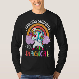 Camiseta Enfermagem Estudantes Enfermagem Mágica Unicorn Ra