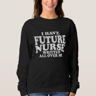 Camiseta Enfermagem Estudantes Enfermeira Futura Escrita Po