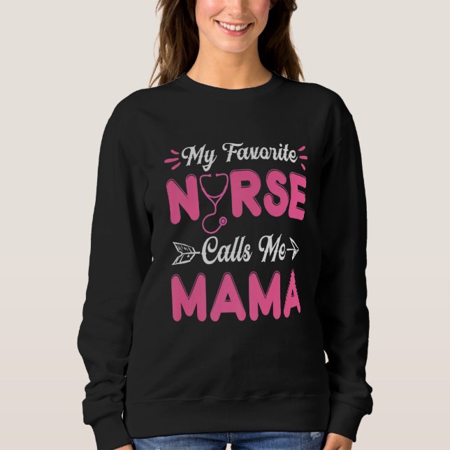 Camiseta Enfermando Mama Dia de as mães Minha Enfermeira Fa (Frente)