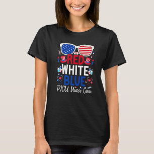 Camiseta Enfermeira 4 De Julho Vermelho Branco Azul Picu En