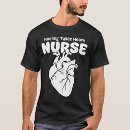 CAMISETA ENFERMEIRA - A CURA EXIGE CORAÇÃO